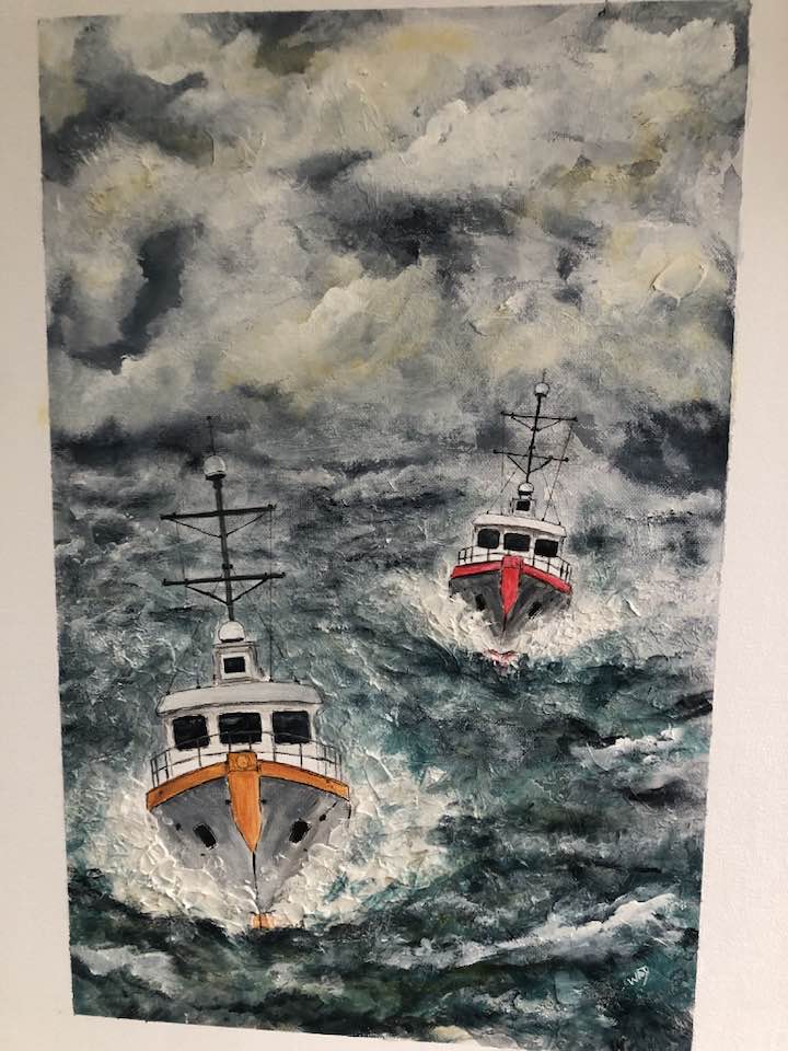 Lifeboats at Sea